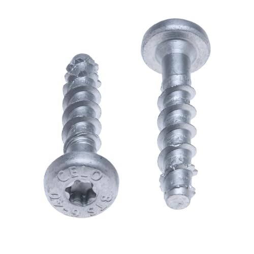 Concrete schroeven, platte kop, zink Flake coating, 7,5 x 55 mm, brandbestendig, hoge belasting capaciteit, voor vrijmetselaars en baksteen (Set van 100) 3