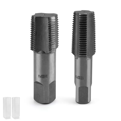 Set van 2 Pijp Thread Cutter, 1/2 Inch Threaded Tap, 3/4 Inch Threaded Drill Bit Set, met Plastic Storage Box, voor de reparatie van Pijp Threaded Aansluitingen