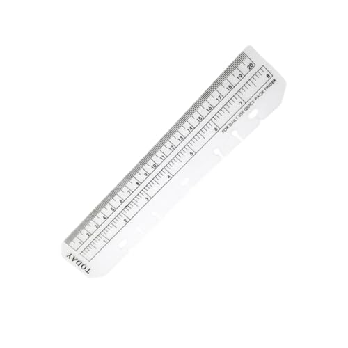 Flexibele liniaal, helder kunststof, PVC, 22cm, A5 ringband compatibel, zacht, buigbaar, onbreekbaar, meetliner, paginaverdeler, agendaorganizer