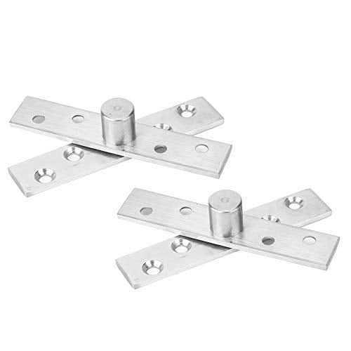 2 st 360 Degree Deur Scharnier, Roestvrij stalen draaideur Scharnier 95 mm lang, Kleine scharnieren (Centraal Shank)