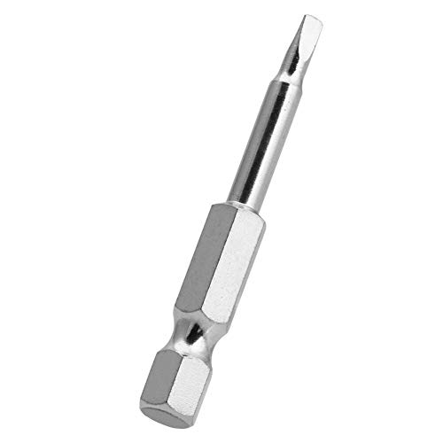 Slotted Schroevendraaier Bits 6PCS 2-6mm Platkop Schroevendraaier Bits S2 Legering Staal Magneetkop Hexagon Shank Schroevendraaier Boringset 50mm SILVER