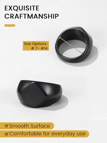 Juwelier Signet ring, zeshoekige, roestvrij stalen vingerring, Metaal, Metaal 4