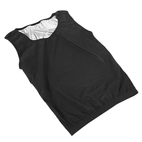 Sweat Vest voor mannen workout Tank bovenlichaam Afslanken Sauna Vest Shapewear gewichtsverlies Sauna Shirt Sweatsuit (2XL/3XL), Zwart, modern 5