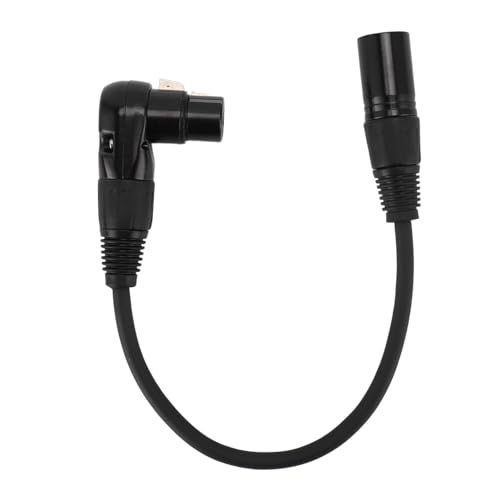 XLR Microfoon uitbreiding Kabeladapter, 90° Hoek Vrouw Man 3 Pin Connector voor elektrische gitaar Mixers Peaks PVC voor Mixers Versterkers (1m/3.3ft) 4