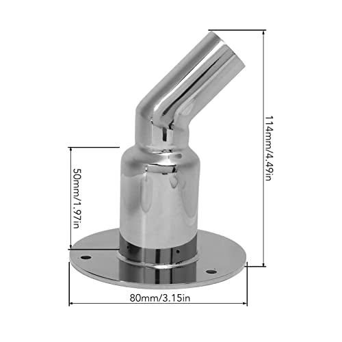 Thru Hull Uitlaat, 316 roestvrij staal Thru Hull Uitlaataansluiting voor 24mm buizen, buizen, Diesel Verwarmers Thru Hull Skin (Curve) 4