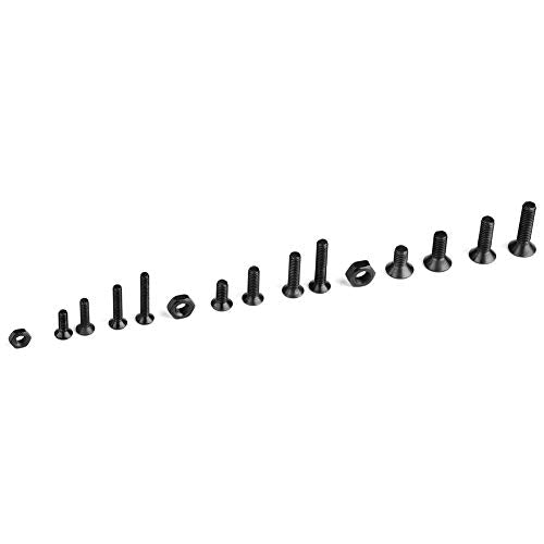 480Pcs/Set Black Hexagonal Socket Hexagonal Head Countersunk Bolts Schroefmoer Assortiment Kit, Carbon Steel M2 M2.5 M3 4