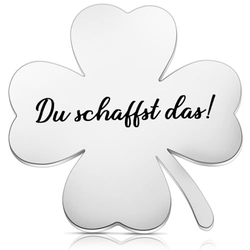Du Schaffst Das Glücksbrenger, Four Clover Lucky Charm, Exam Party, Lucky Charm, Operatie, Cadeaus, exameninhoud, Succes, Zorgende Geschenk voor Familie, Vriend, Wereld Kinderdag