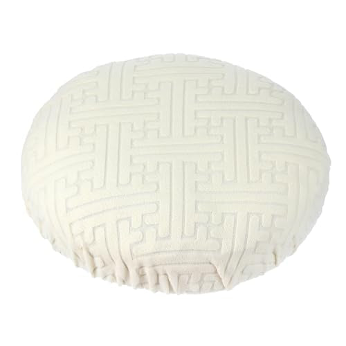 Krukhoes Ronde Elastische Bar Krukhoes Wasbare Kruk Kussen Hoes Stretch Bar Stoel Hoes voor 11-14 Inch Stoelen, Beige