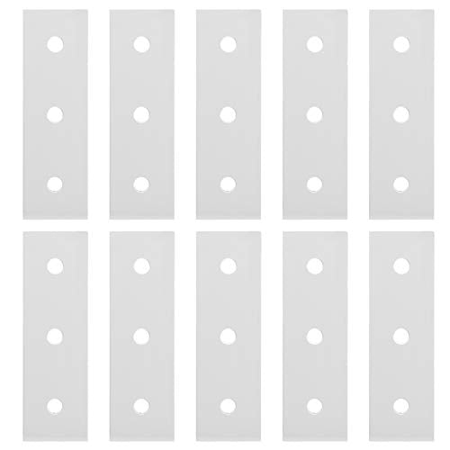 Verpakking van 10 aluminium platte plaat, platte rechte verstelplaten, voor het versterken van platte gewrichten, Hences (3030-3 hole)
