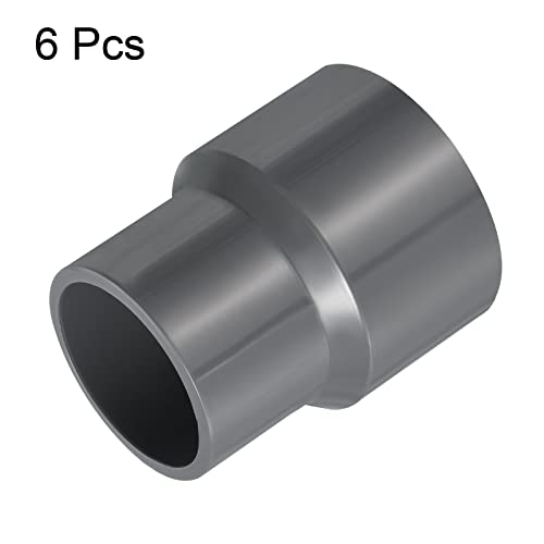 PVC Reducer Pipe Fitting 40x32mm, 6 Pack Straight Koppelaar Connector, Grey 3