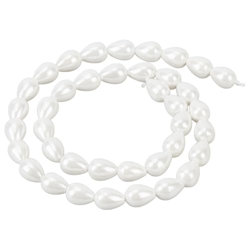 37 st Natural Pearl Beads, 10.5x7.5mm Drop Shell Kralen Strands Zoetwater Cultuur Kralen Kralen voor Oorbellen Hangers Sieraden maken, Gat: 0,7mm
