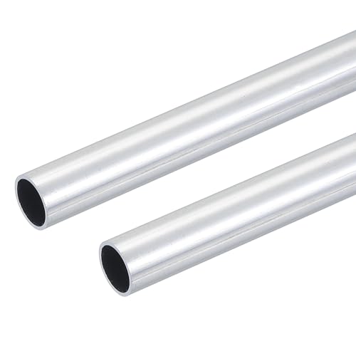 6063 Aluminium buis, 2Scs 15mm OD 1mm Dikte 300mm Lengte Aluminium Ronde Tube Naadloze Metalen Straight Pijp voor DIY Ambachten Industriële Model Meubilair