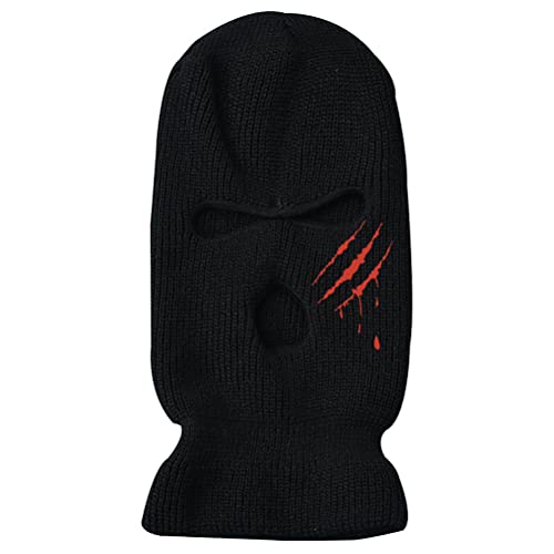 Balaclava 3 Hole Balaclava Gebreid Balaclava Koud Weer Winddicht Ademend Gezicht Hoes Ski Gebreid Balaclava voor Fietsen Running