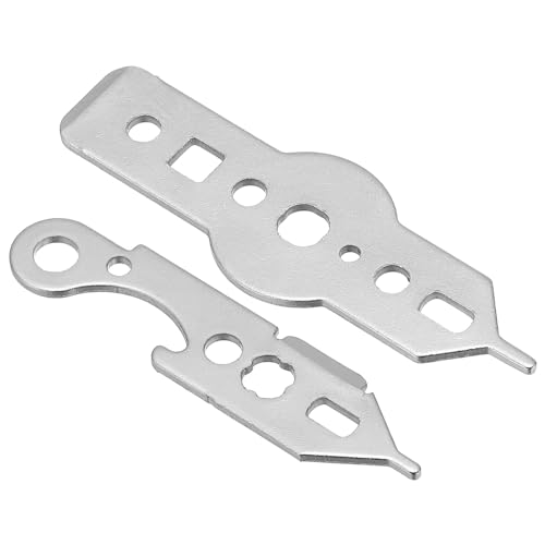 Dart sleutel gereedschap Kit, Set van 2 Multifunctionele Dart Accessoires voor Aluminium Rod en Dart Head Tips, Silver Tone