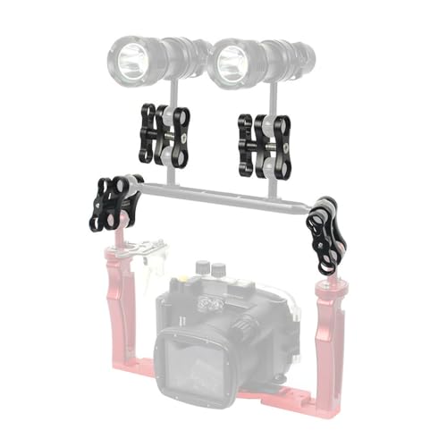 Zee 2 st Aluminium Dive Light Clamp, Duiklichten Vlinder Clip Arm Clamp Mount Ball Connector Aluminium Ball Clamp Mount Clip Adapter Vervanging voor Camera 5