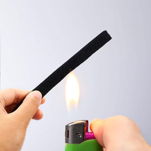 CENPNK BBQ Afdichtingsband BBQ Rookzegel BBQ Afdichting Zwarte vlamvertragende Hoge Temperatuur Vilt Strips Hoge Temperatuur Grill Seal Zelfklevende pakking (3mm dikte, 4m lengte) 3