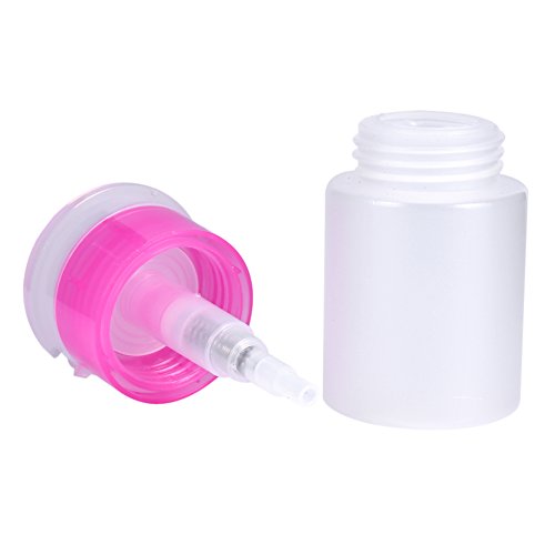 60ML Pump Dispenser, Nagel Poolse Verwijderaar voor Nagel Poolse, Alcohol, Liquid Cleaner, Lege Plastic Fles (Roze) 3