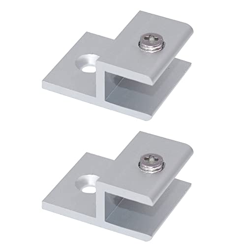 H-vorm glazen klemmen met dikke klemarmen 2 st ruimte aluminium glas beugel geen boren, 7-9MM