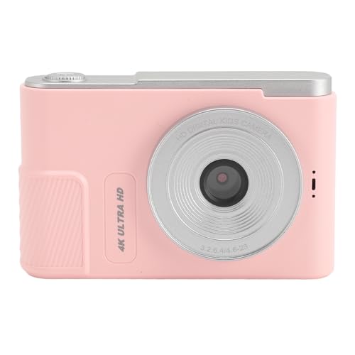 digitale camera, 4K Digitale Camera Studenten Compact Camera, 48MP 4K 16x Digitale Zoom 2.4 Inch Scherm Draagbare Compacte Camera voor Kinderen Studenten Vlog (Roze)