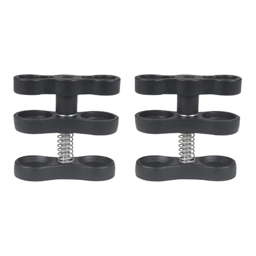 Zee 2 st Aluminium Dive Light Clamp, Duiklichten Vlinder Clip Arm Clamp Mount Ball Connector Aluminium Ball Clamp Mount Clip Adapter Vervanging voor Camera