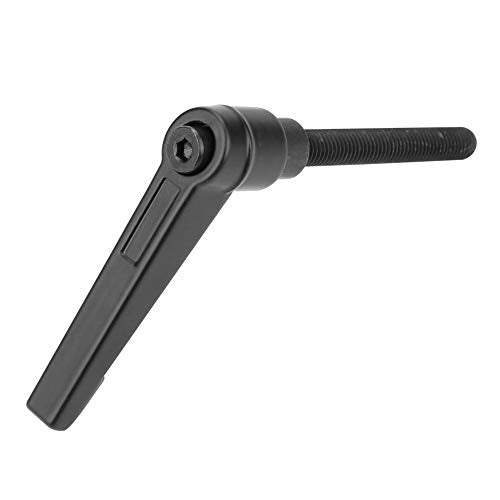 Verpakking van 4 Clamp Leverhandgrepen, verstelbare mannelijke draadhendels, M6 roestvrij staal, zwart (70mm) 3