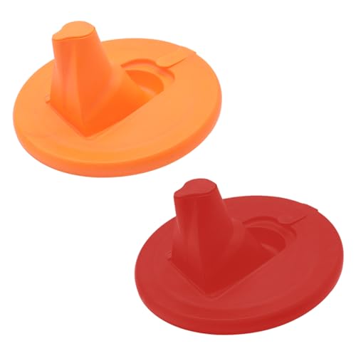 2 stuks verf kan uitwerpselen met lucht gat Diameter opvouwbare stofdichte en lekvrije kan deksel met uitwerpsel voor verf vormende gereedschappen rood oranje