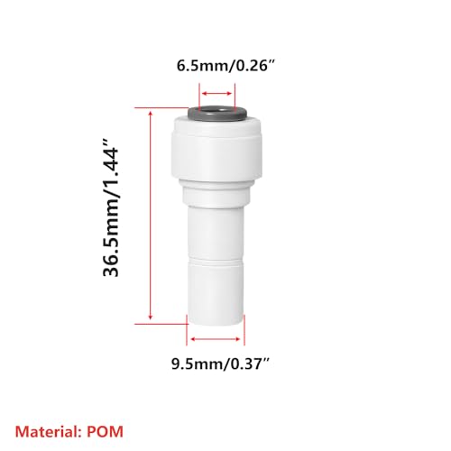 2 stuks RO Water Filter Montage, 3/8" RO water rechte buis montage en 3/8" Hard invoegen naar 1/4" snelle verbinding, voor omgekeerde osmose 3