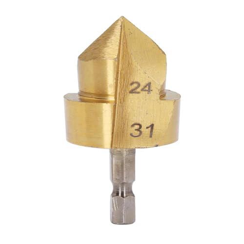 Boormachine voor professionele deburr-verzonken boor, boormachine voor het ontbramen van aanrecht, 32 cm met hexschank voor hout, bladdiameter 24-31 mm, gereedschap voor het afknippen van gaten