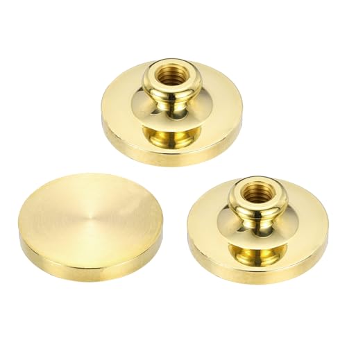 35mm Blanco Waszegel Stempel, 3 Pack Ronde Afdichting Was Stempel Vintage Retro Brass Hoofd voor Envelop Uitnodigingskaarten