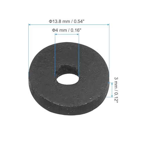 M4 Rubber Wasser Rubber Afdichting Ronde 20st 4mm ID 13.8mm OD 3mm dikke platte Wasserset Afdichting Rubber voor Faucet Tube bevestiging Schroef Zwart
