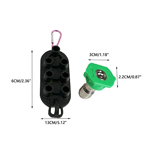 Hogedruksproeier Spray Nozzle Tips Meerdere graden, 4PCS 1/4" Quick Connector Multiple Degree Connection Ontwerp voor Power Washing Driveway Pad en Auto 3