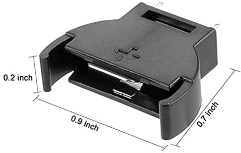 50 stuks CR2032 3V Button Cell Batterijhouder, verticale 3 Pin CR2032 Batterijhouder, Dip Type CR2032 Soldeer Montage Kabel, Batterij Compartiment CR zwart