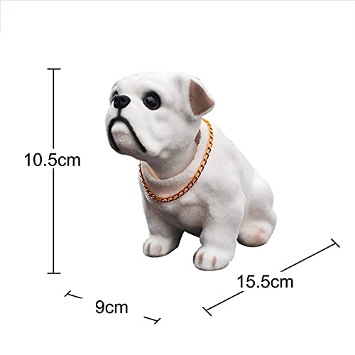 Car Doll Resin Cute Shake Head Hondendecoratie voor auto interieur Home Desktop Ornament(Bulldog)