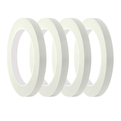Masking Tape, Pak van 4, 10 mm x 50 m, Schildkap, Masking Tape, Schildertape voor schilderen en decoratie