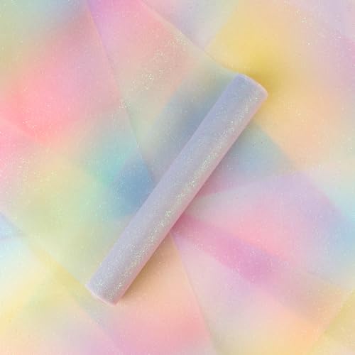 Tulle 30 cm x 9 m Glitter Regenboog Glitter Tulle Craft Tutu Bows Decoratie Partij Bruiloft Geboorte