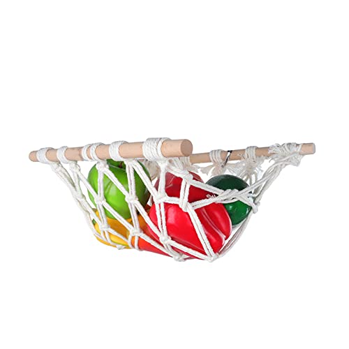 Macrame Fruit Hangmat onder kabinet Veggie Banana Hangmat Hangen Fruitmand Bespaart Counter Space bij Keukenboot 4