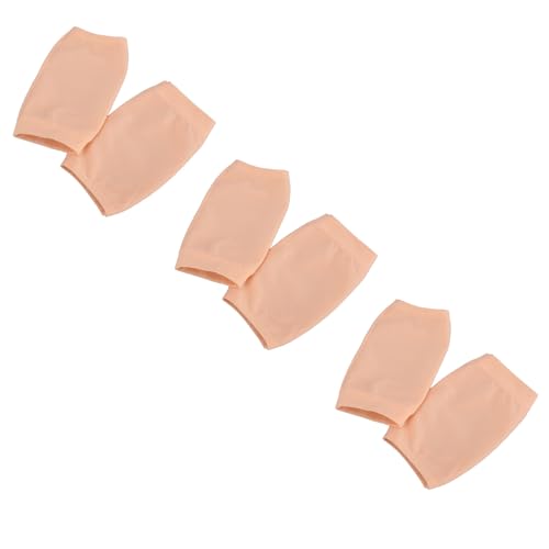 3 Pairs Gel Heel Sokken, Open Toe Gel Sokken, Heel Reparatie Sokken, Hydrating Heel Sokken voor Gebarsten hakken (Flesh Pink) 5