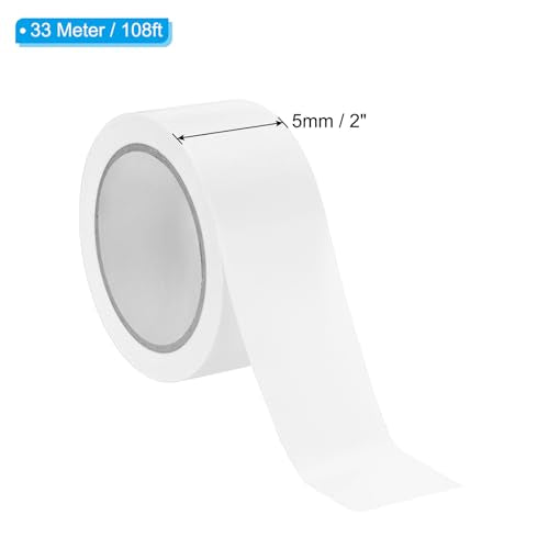 Pickleball Court Tape, 350cm x 5cm Tijdelijke Pickleball Court Lijnen Multifunctionele Court Tape voor Indoor Outdoor Sport Markering, Wit