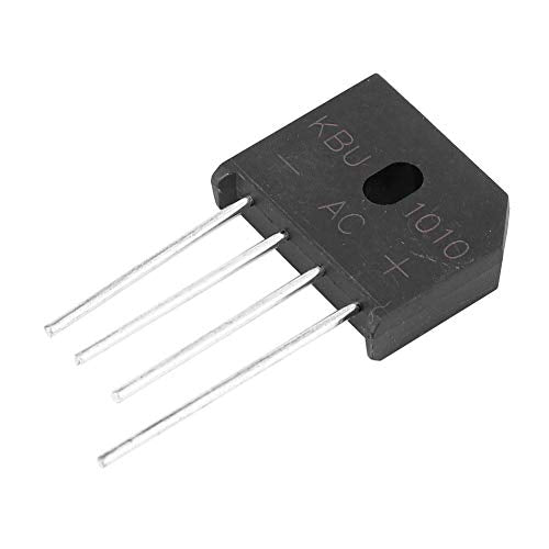 KBU1010 Raddrizzatore a diodi a ponte 10A 1000V a 4 pin per interruttore di regolazione dell'alimentazione (10st), Black