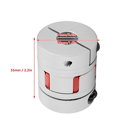 Clutch Clutch, D40 L50 14 * 14mm Flexibele Jaw Clutch CNC Shaft Spider Steeper Motor Clutch voor Schafting Transmissie