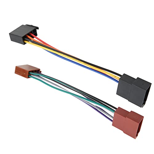 Car Radio Harnas Connector, ISO Radio Wire Connector Wire Harnas Adapter Plug Man naar vrouw 16 Pin ISO Vrouwelijke Radio Receiver Kabel