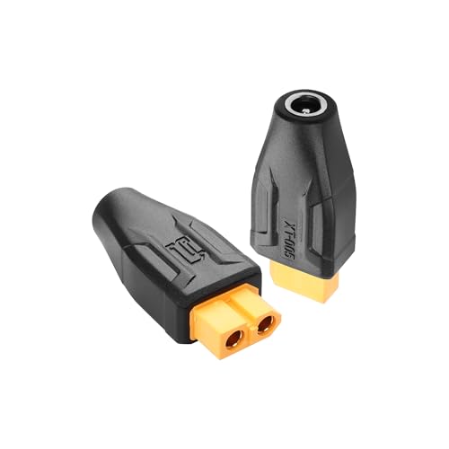 2 Pack XT60 naar DC5521 Adapter XT60 naar DC 5.5mm X 2.1mm Draadloos voor TS100 Soldeerijzer, FPV Monitor Voeding, drone (XT60 Vrouw tot DC Vrouw)