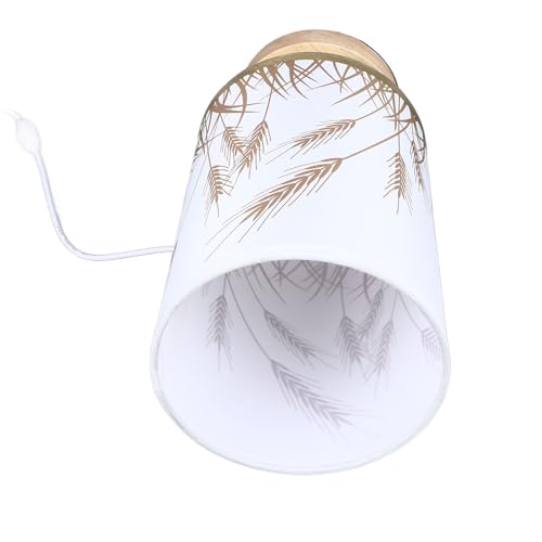 Kleine tafellamp Dimbare LED Bedside Lampen Solid Wood USB Nachtlampje met Tarwe Kaars Lampschade Bloempatroon Eye Caring Slaapkamer