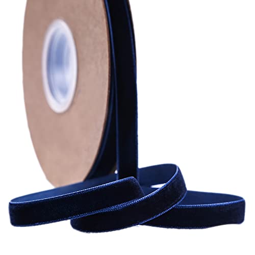 Velvet Ribbon 15mm Velvet Band Velvet Decoratie Lint Cadeau Linten Stof Ribbon Festival Bands voor DIY Naaien Bloem Boeket Bruiloft Verjaardag Gift Wrapping Navy Blue