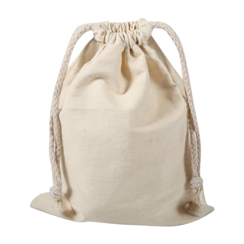 Katoenen bergzak Katoenen koordtas Muslin Bag Katoenen opslagtas Canvas Bag Katoenen Tote Bag voor handtassen Wasserijtassen Schoenen (30 * 40cm) 3