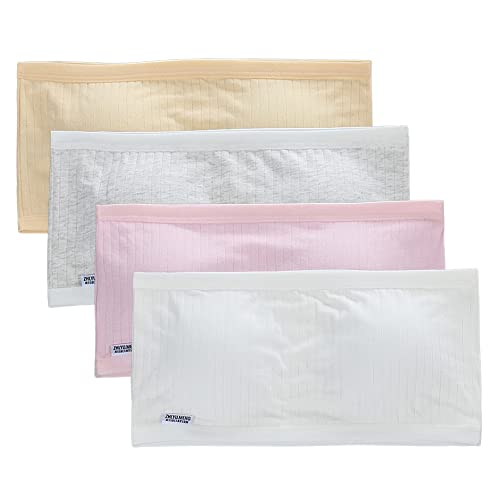 Verpakking van 4 trainingsbeha's voor tieners Meisjes Katoenen beha Strapless beha volledige beker ademende beha met borstbeschermers voor tieners