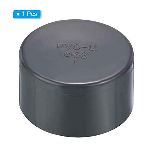 63mm UPVC Pipe End Cap passen, Meubilair Kwaliteit Plug Koppelen Socket voor DIY, Tuin, Grijs 3