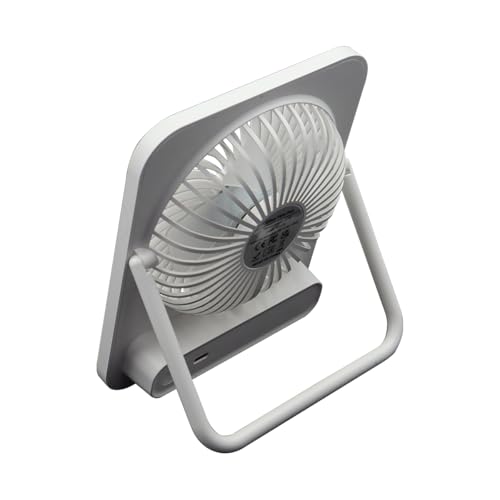 Portable 3 Speed Fan Portable Desktop Small Fan 2000mAh Bureau Ventilator 180° Opvouwbare Koelventilator USB Ventilator voor Office Travel (White) 5