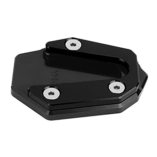 Parkeren Kickstand Extension Pad Side Stand Support Fit voor Yamaha YZF R25/YZF R3/MT-25/MT-03 2014-2019(Zwart) 5