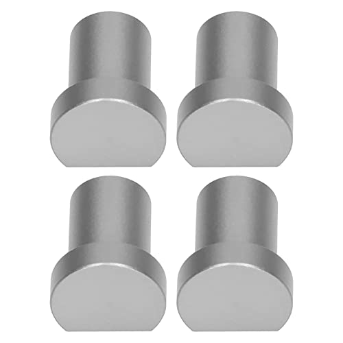 4-Piece Bench Honden, Limit Blocks voor houtbewerking met een diameter van 20 Mm / 0,8 Inch, Multifunctionele werkbank Pin remstops, voor het bevestigen en beperken van houten schuren op (Zilver) 4
